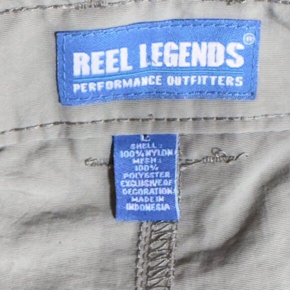 REEL LEGENDS PERFORMANCE OUTFITTERS Mens Shorts Gray 7 Pocket Cargo Pants Size L - Picture 8 of 11